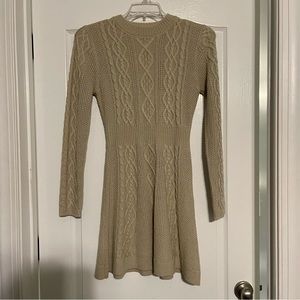 Pink Lily cable knit sweater dress